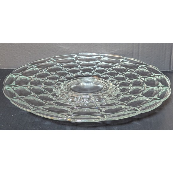 Vintage Indiana Glass Clear Constellation Footed Cake Stand 13" - Picture 3 of 7